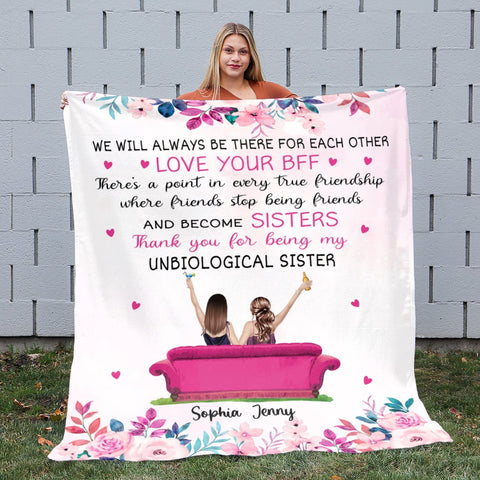 Custom Best Friend Blanket for Friends, to My Best Friends Blanket, Friendship Blanket for Women, Personalized Blanket Gifts for Women, Personalized Blanket to My Bestie Throw Blanket for BFF