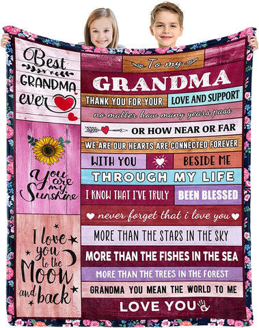 Grandpa Gifts Throw Blanket, Father's Day,Birthday Gifts for Grandpa, Best Grandpa Gifts from Grandchildren,Great Retirement Gift Super Soft Light Weight Couch Bed Christmas Throw Blanket 60'' x 50''