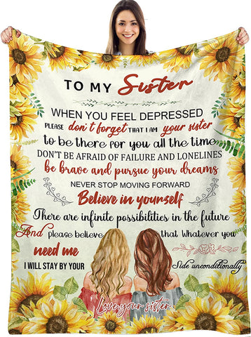 to My Best Friend Blanket for Women Ultra Soft Flannel Throw Blanket for Friends BFF Bestie Girls Birthday Anniversary 50 x 60 Inch