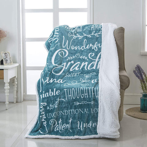 Wonderful Grandma Throw Blanket | Best Grandma Gifts | Wrap Your Grandmother with Love and Inspirational Words | Comfort Grandma Blanket Mothers Day Birthday Gifts for Grandma