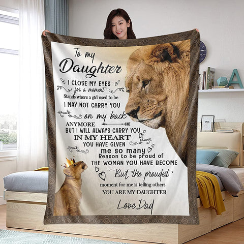 Daughter Gift from Mom-Mothers Day Birthday Gifts for Daughter Adult, Daughter Blanket from Mom-Mother's Day Wedding Anniversary Daughter Gifts 60X50