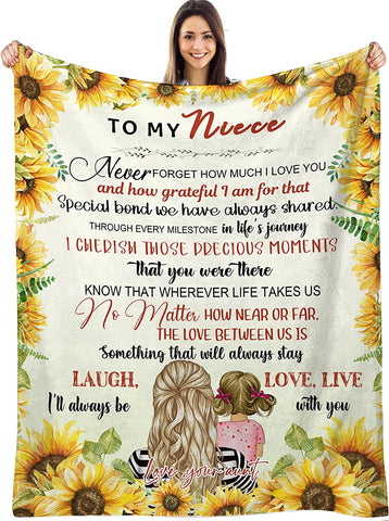 to My Best Friend Blanket for Women Ultra Soft Flannel Throw Blanket for Friends BFF Bestie Girls Birthday Anniversary 50 x 60 Inch