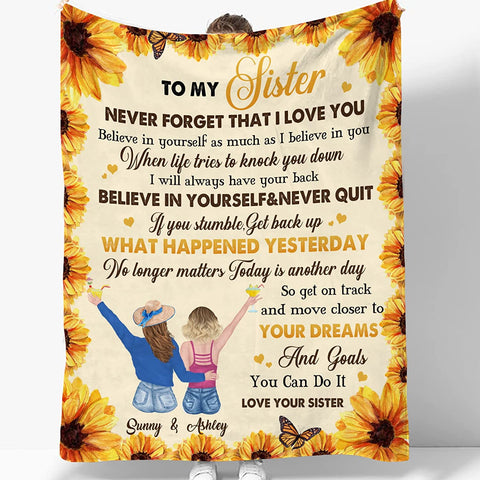 to My Bestie Best Friend Blanktet Besties, Women, Girls Personalized Name Best Friend Throw Blanket with Hairstyles for BFF, Special Friends Birthday Gifts Blanket