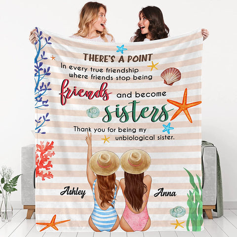 to My Besties Custom Friends Blanket with Many Characters,Change Hairstyles&Name Blankets,Personalized Friendship Blanket for Women,Best Friends,BFF, Bestie Birthday Gifts