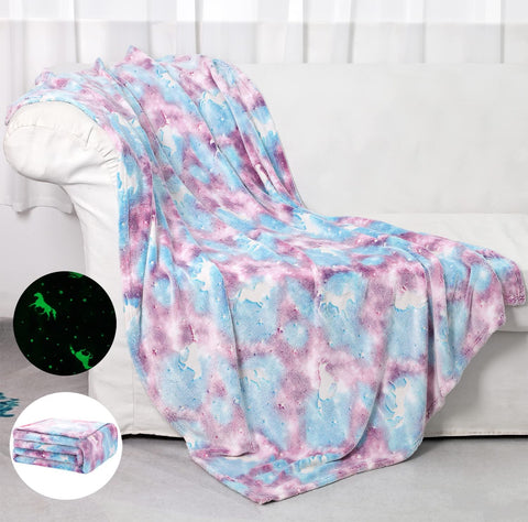 Dinosaur Blanket Gifts for 1-10 Year Old Boys,Dino Soft Kids Blankets,Dino Party Blankets,Luminous Toys Birthday Christmas Halloween Thanksgiving Easter Gifts,60 x 50in