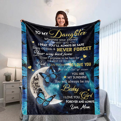 Daughter Gift from Mom-Mothers Day Birthday Gifts for Daughter Adult, Daughter Blanket from Mom-Mother's Day Wedding Anniversary Daughter Gifts 60X50