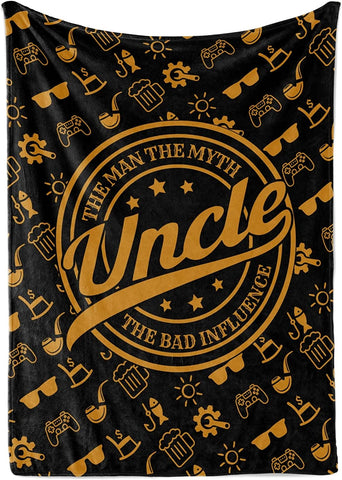 Gifts for Uncle, Throw Blanket for Uncle, Presents from Niece and Nephew for Christmas, Birthday, Father's Day - 50" x 65"