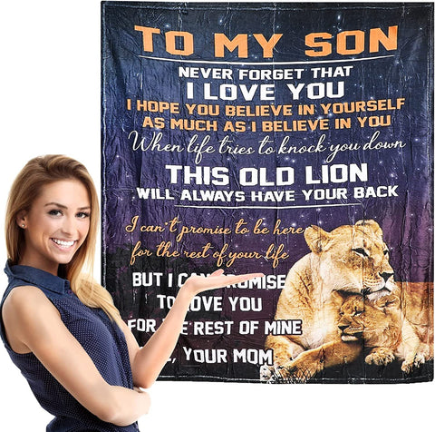 Personalized Flannel Blanket to My Wife Gift from Husband, Ultra Soft Flannel Fleece Blankets Christmas Birthday Valentine's Day Wedding Anniversary Throw Blanket Fits Couch Sofa Bed (59x79in)