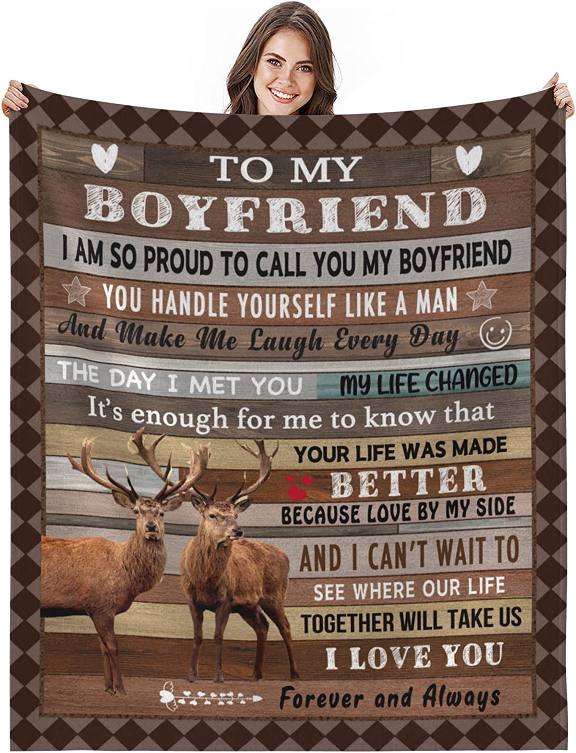 Gifts for Girlfriend Blanket, I Love You Gifts for Her, Girlfriend Birthday Gift, Romantic Anniversary Valentine's Day for Girlfriend Women (G-Umbrella, 50x60)
