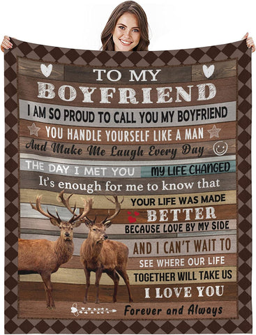 Gifts for Girlfriend Blanket, I Love You Gifts for Her, Girlfriend Birthday Gift, Romantic Anniversary Valentine's Day for Girlfriend Women (G-Umbrella, 50x60)