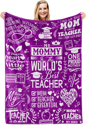 Mother in Law Gifts from Daughter, Birthday Gifts for Mother in Law, Christmas Birthday Mother's Day Thanksgiving Day, Best Mom in The World (65 X 50 Inches)