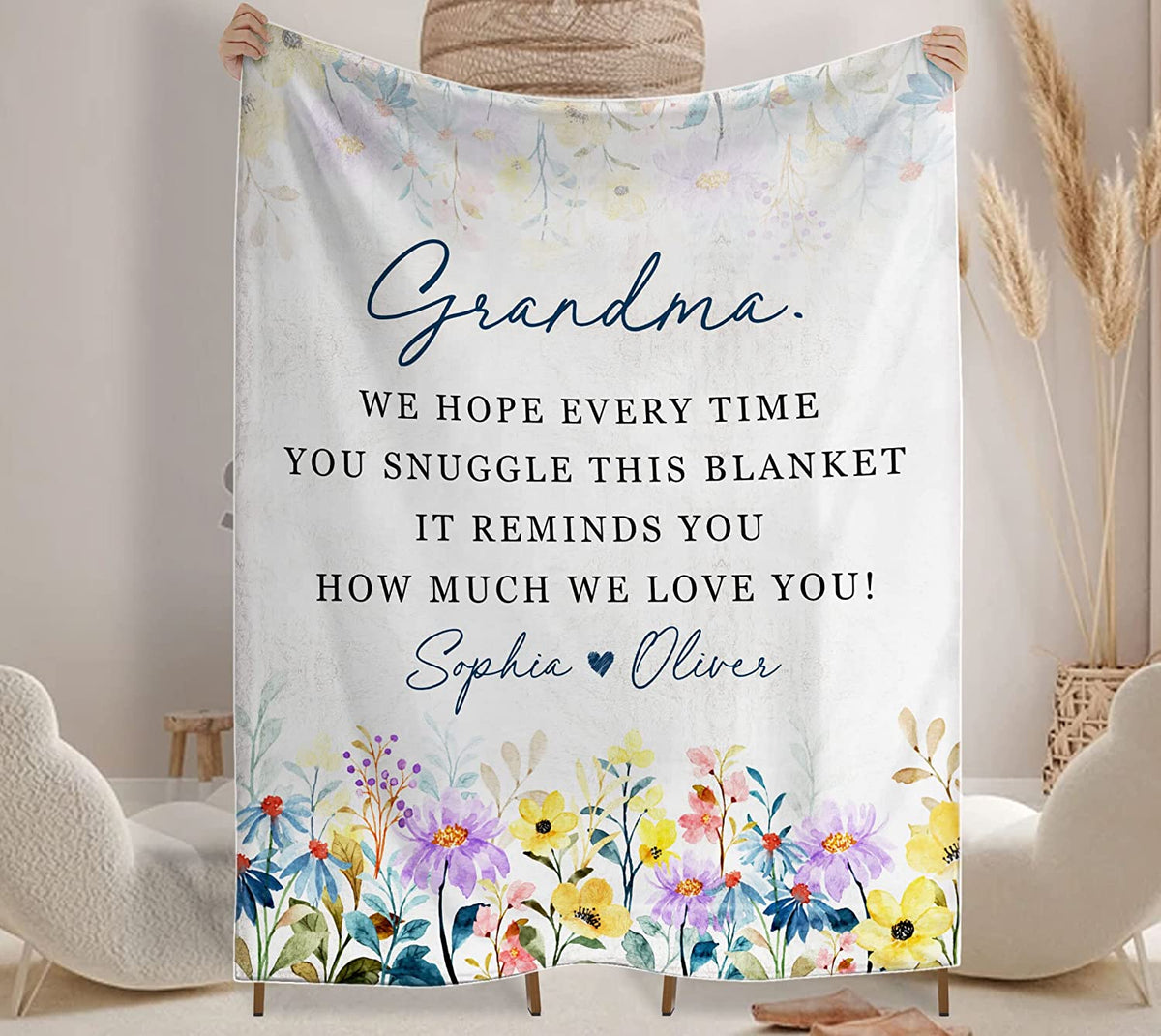 Air Mail Letter to My Friend Throw Blanket, Gift to My Friend Blanket from Best Friend,Customized Name,Custom Blanket for Birthday, Christmas, Thanksgiving, Graduation
