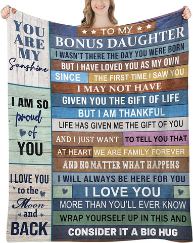 Daughter Gifts for Daughter Blanket, Daughter Gift from Mom, Birthday Gifts for Daughter, Daughter Gifts for Birthday Graduation, Daughter Throw Blanket 60"x 50"