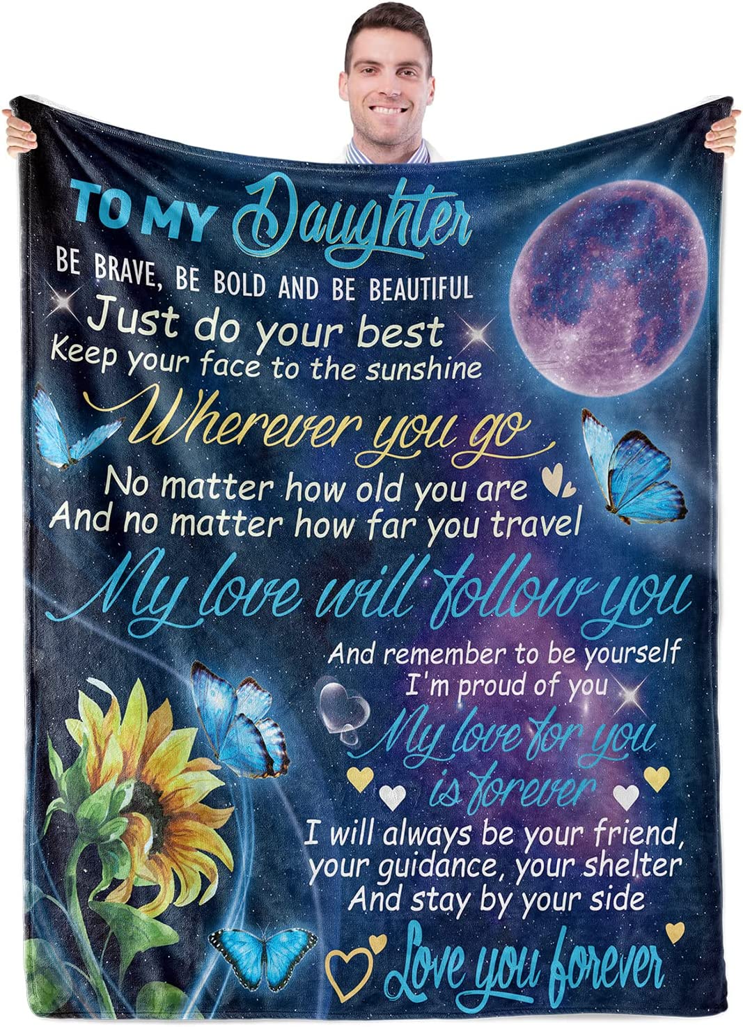 Uncle Gifts Throw Blanket Uncle, 50"x60" Blanket, Gifts for Uncle from Niece Nephew Cozy Soft Blankets Christmas Thanksgiving Happy Birthday Gifts for Uncle