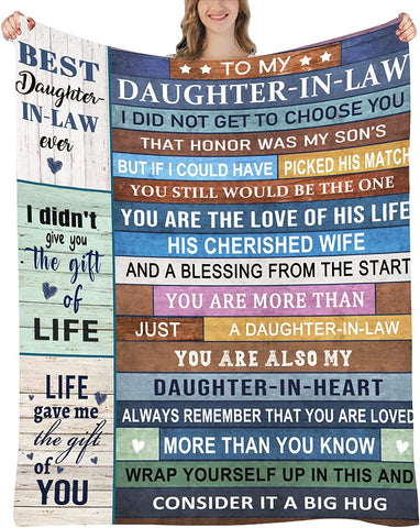 Daughter Gifts for Daughter Blanket, Daughter Gift from Mom, Birthday Gifts for Daughter, Daughter Gifts for Birthday Graduation, Daughter Throw Blanket 60"x 50"