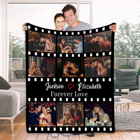 To My Wife Gift Blanket from Husband - Custom Blanket with Picture Name Change,Personalized Wife Anniversary Birthday Gifts for Her from Husband for Christmas,I Love You Gifts for Wife in Law