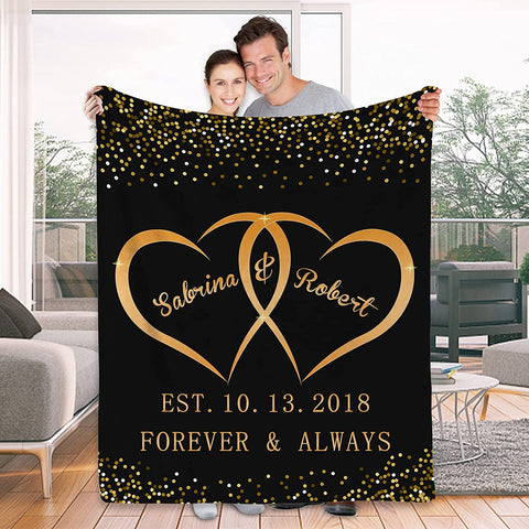 To My Wife Gift Blanket from Husband - Custom Blanket with Picture Name Change,Personalized Wife Anniversary Birthday Gifts for Her from Husband for Christmas,I Love You Gifts for Wife in Law