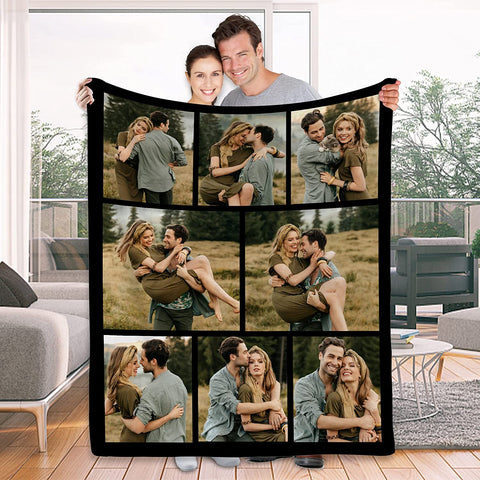 To My Wife Gift Blanket from Husband - Custom Blanket with Picture Name Change,Personalized Wife Anniversary Birthday Gifts for Her from Husband for Christmas,I Love You Gifts for Wife in Law