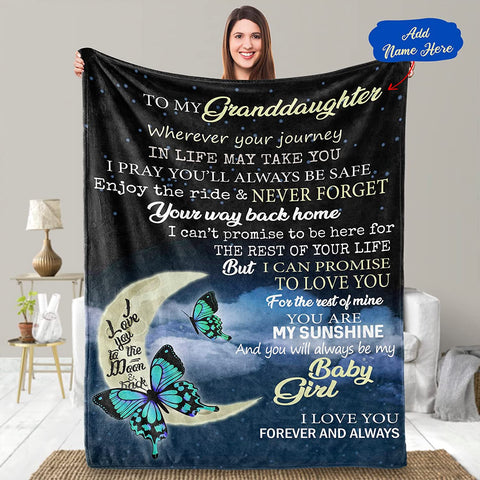 Daughter Gifts -55*70inches Butterfly Throw Blanket for Daughter Birthday/Christmas/Winter Gifts for Daughter from Mom and Dad