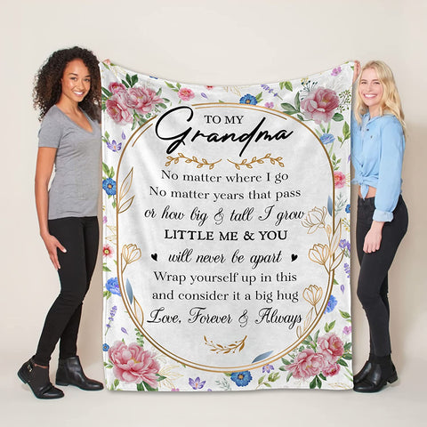 Grandma Gifts, Blankets for Grandma, Gifts for Grandma Mom Form Granddaughter Grandkids Grandson Grandchildren, Grandma Gifts for Birthday Christmas New Year Blanket Throw