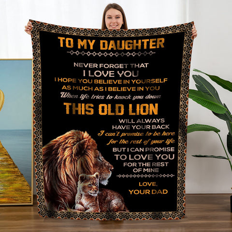 Mothers Day Birthday Gifts for Daughters, Daughter Gifts, to My Daughter Gifts from Dad - School Graduation Gifts, Daughter Blanket 55"x 70"