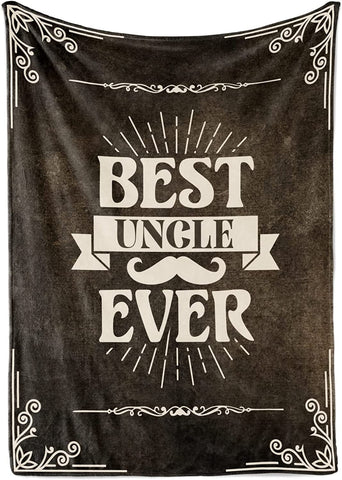 Gifts for Uncle, Throw Blanket for Uncle, Presents from Niece and Nephew for Christmas, Birthday, Father's Day - 50" x 65"