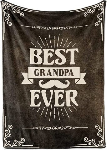 Gifts for Grandpa, Papa, Throw Blanket for Grandfather, Presents from Granddaughters Grandsons for Christmas, Birthday, Father's Day - 50" x 65"