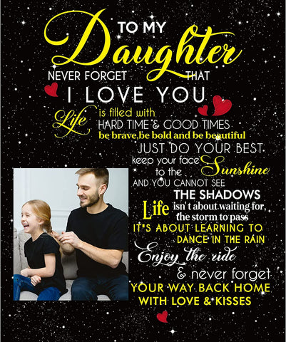 Daughter Gift from Mom-Mothers Day Birthday Gifts for Daughter Adult, Daughter Blanket from Mom-Mother's Day Wedding Anniversary Daughter Gifts 60X50