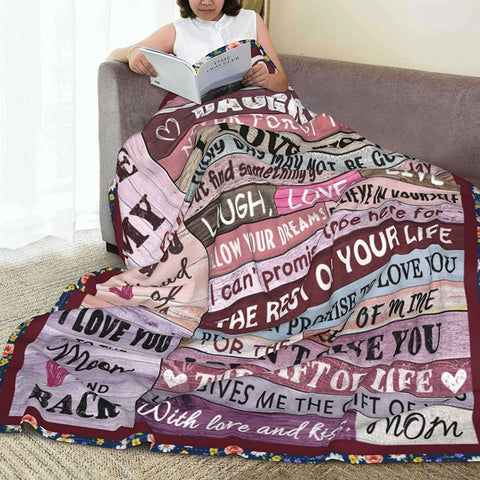 to My Best Friends Blanket Love Quilt for Bestie Blanket Positive Encourage and Love Flannel Blanket Birthday Thanksgiving 50"x60"