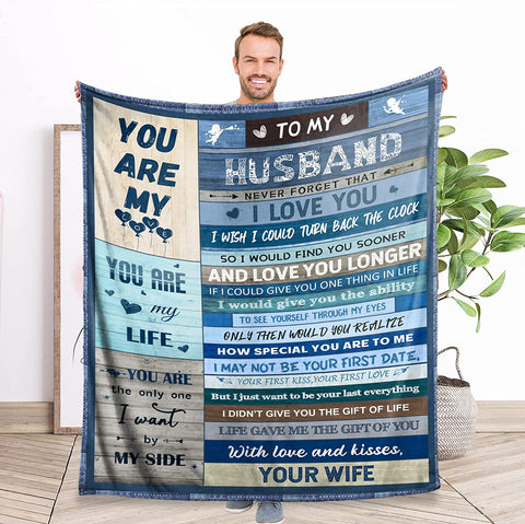 Blanket for Boyfriend, Boyfriend Gifts from Girlfriend, Anniversary Birthday Valentines Gifts for Boyfriend, to My Boyfriend Blanket Soft Warm Flannel Boyfriend Blanket 50"x60"