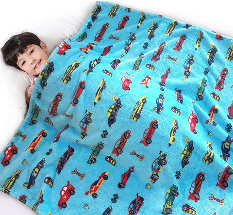 Dinosaur Blanket for Boys, Kids Dinosaur Throw Blanket for Boys and Girls, Fluffy Cozy Dinosaur Fleece Blanket with Vibrant Colors and Cute Design, Soft and Warm Throw Blanket - 50x60 Inches
