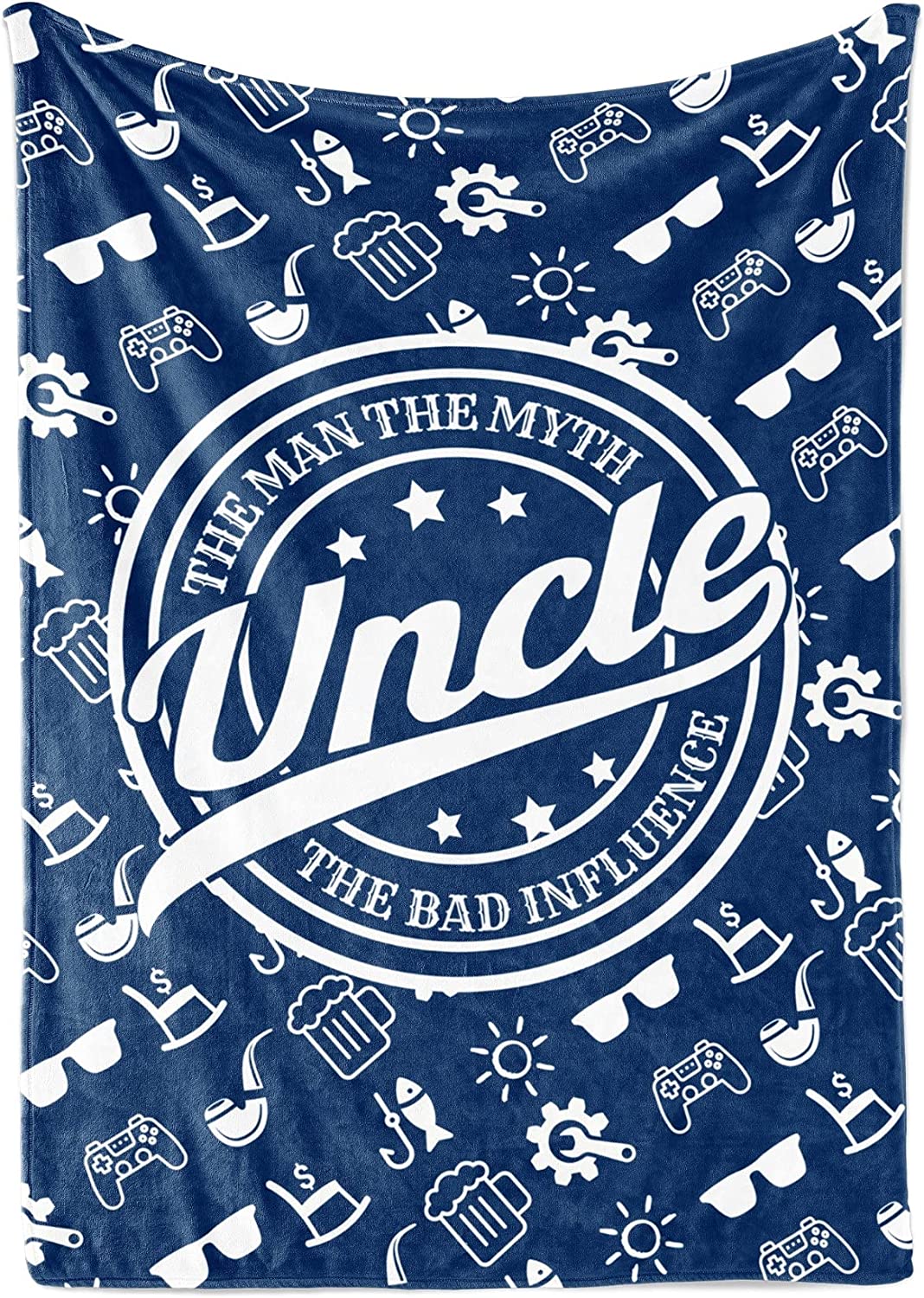 Gifts for Uncle, Throw Blanket for Uncle, Presents from Niece and Nephew for Christmas, Birthday, Father's Day - 50" x 65" Best Uncle Ever