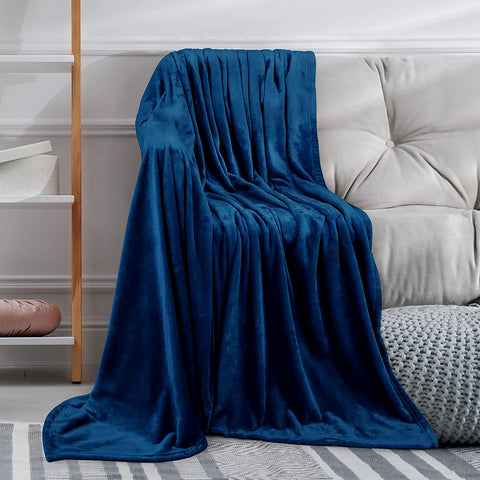 Bedding Fleece Blanket Queen Size Cool Grey Lightweight Fuzzy Soft Anti-Static Microfiber Bed Blanket (90x90 Inches)
