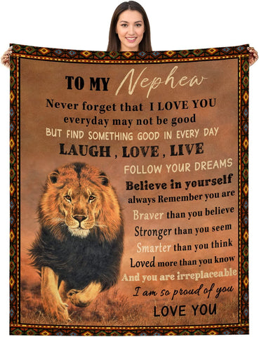 Nephew Blanket, Nephew Gifts from Auntie, Gifts for Nephew, Valentine's Day Gifts for Nephew 50"×60"