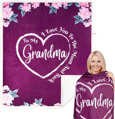 Gifts for Grandma Birthday Gifts, Christmas Grandma Gifts, Thoughtful Gifts for Grandma, Birthday Gifts for Grandma, Best Grandma Gifts from Grandchildren, Grandmother Gifts Ideas - Grandma Blanket