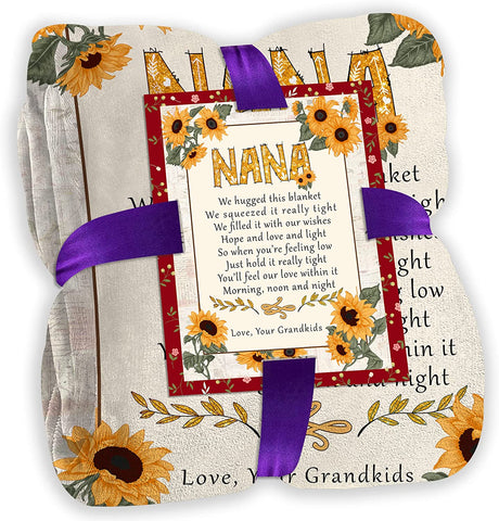 Grandma Gifts, Blankets for Grandma, Gifts for Grandma Mom Form Granddaughter Grandkids Grandson Grandchildren, Grandma Gifts for Birthday Christmas New Year Blanket Throw