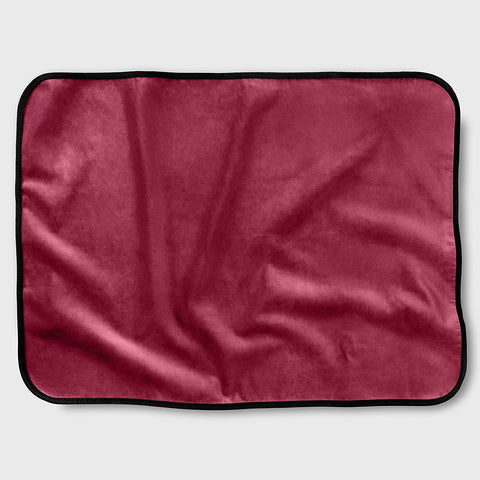 Waterproof Throw Blanket | Protector for People and Pets | Leak Proof Moisture Barrier - Regular Size, Micro-Velvet Red