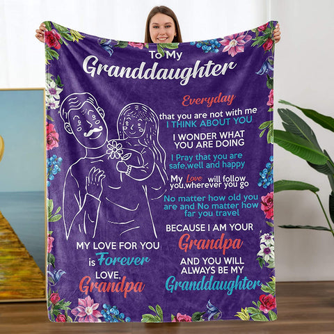 Mothers Day Birthday Gifts for Daughters, Daughter Gifts, to My Daughter Gifts from Dad - School Graduation Gifts, Daughter Blanket 55"x 70"