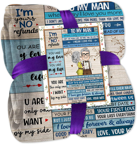 Gifts for Husband, to My Husband Blanket - Gifts for Him from Wife, Birthday Gifts for Husband, Throw Blankets Idea