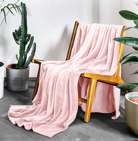 Bedding Fleece Blanket Queen Size Grey 300GSM Luxury Bed Blanket Anti-Static Fuzzy Soft Blanket Microfiber (90x90 Inches)