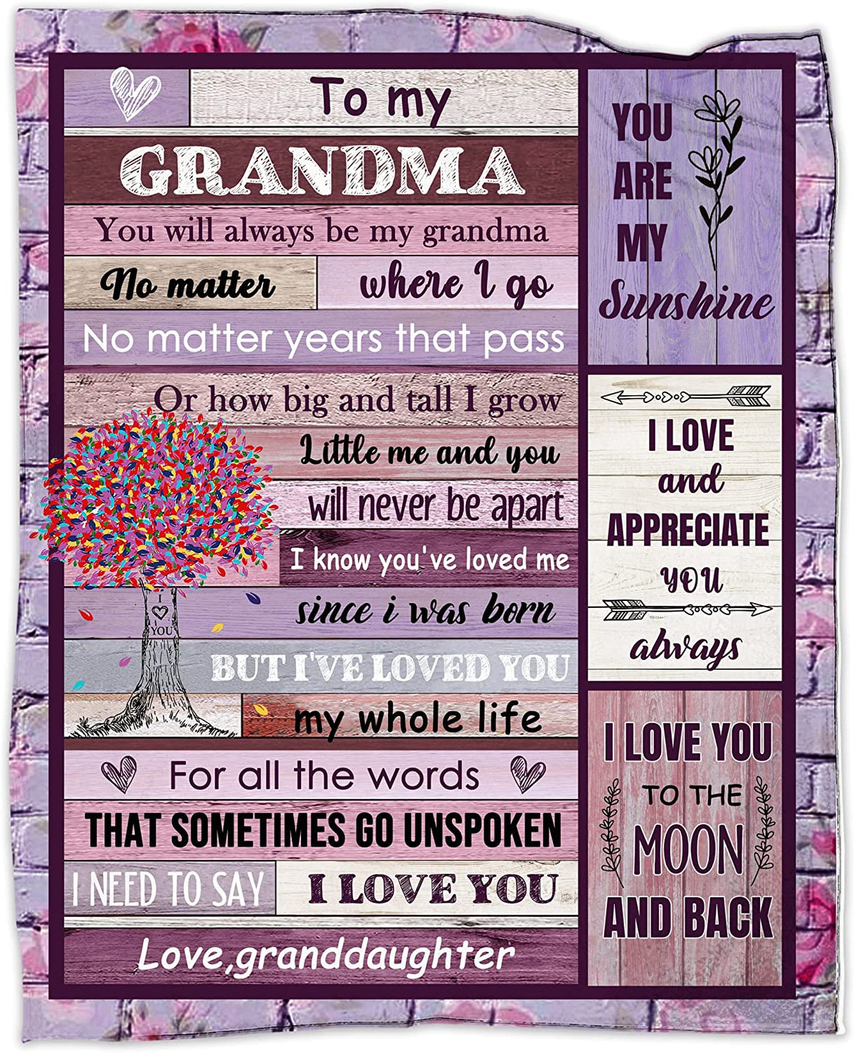 Gifts for Grandma, Grandma Blanket 50''x60'', Grandma Birthday Gifts, Christmas Grandma Gift Ideas for Grandma Soft Cozy Flannel Throw Blanket Grandma Gifts from Grandchildren