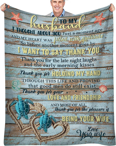 To My Wife Blanket from Husband Valentines Day Gifts for Her Throw Blanket Anniversary Birthday Gifrs for My Wife Romantic Gifts for Her 50''x60'' Blanket for Wife