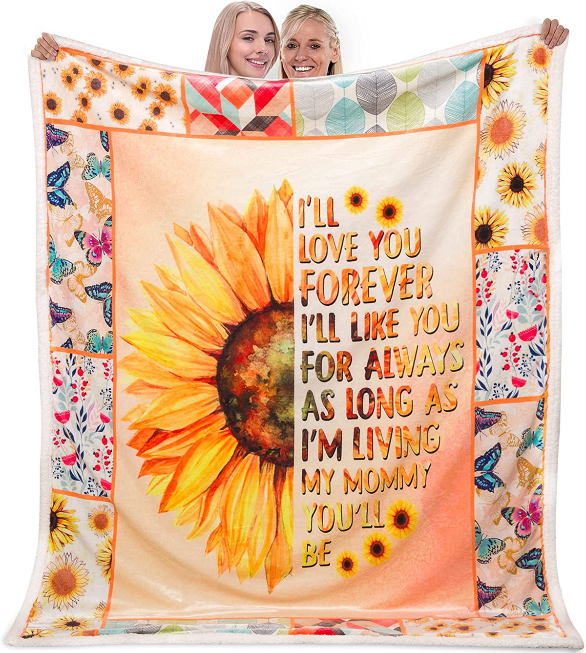 Mothers Day, Birthday Gifts for Mom from Daughter Son - Best Mom Ever Gifts, Unique Gifts for Mom to Be, Pregnant, New Mom Gifts for Women After Birth - I Love You Mom Throw Blanket 50x60