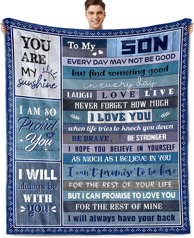 Son in Law Gifts from Mother in Law, Gifts for Son in Law Fathers Day Blanket, Gift Ideas for Son-in-Law, Best Son in Law Gifts Throw Blanket 60x50 Inch