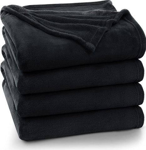 Bedding Fleece Blanket Queen Size Cool Grey Lightweight Fuzzy Soft Anti-Static Microfiber Bed Blanket (90x90 Inches)
