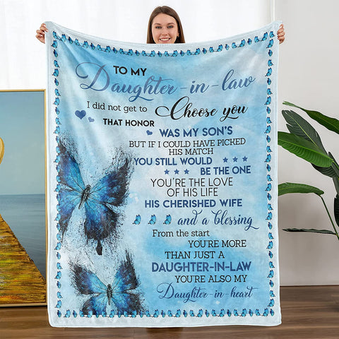 Mothers Day Birthday Gifts for Daughters, Daughter Gifts, to My Daughter Gifts from Dad - School Graduation Gifts, Daughter Blanket 55"x 70"