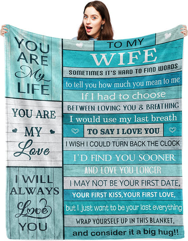Mother's Day for Girlfriend, Gifts for Girlfriend Blanket 60"x50", Girlfriend Gifts Ideas, Romantic Gifts for Her, Birthday Gifts for Girlfriend, Girlfriend Birthday Gifts