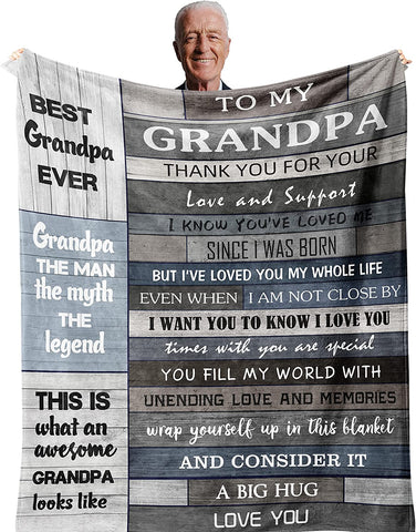 Gift for Him/Husband/Men,Husband Birthday Gift, Fathers Day Anniversary Valentines Gifts for Husband, Husband Gifts from Wife, Romantic Presents I Love You Gifts Blanket 60''x50''